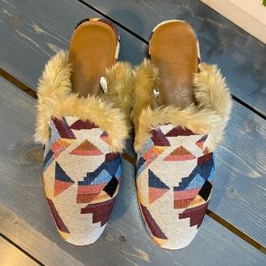Fur lined mules